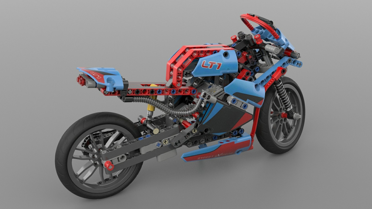 Lego Technic Motorcycle - Final Renders - CORE 4D Community