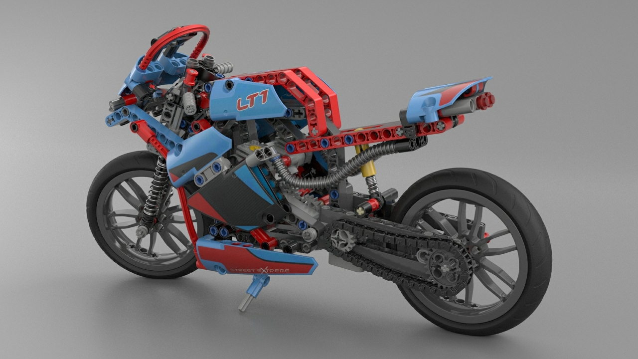 Lego Technic Motorcycle - Final Renders - CORE 4D Community