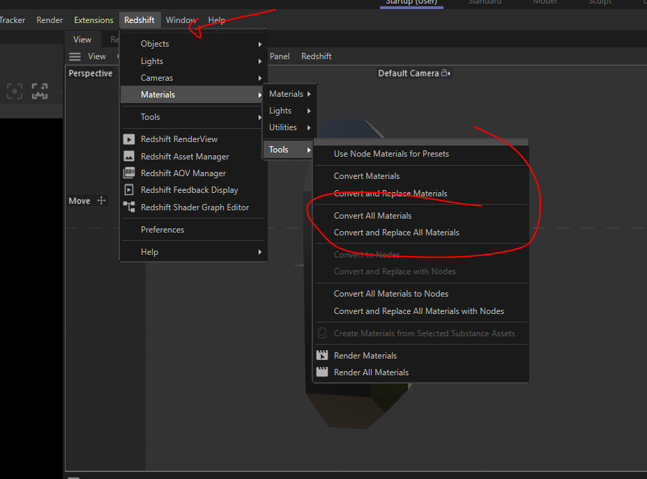 How to Convert Applied Standard Materials to Redshift Material 