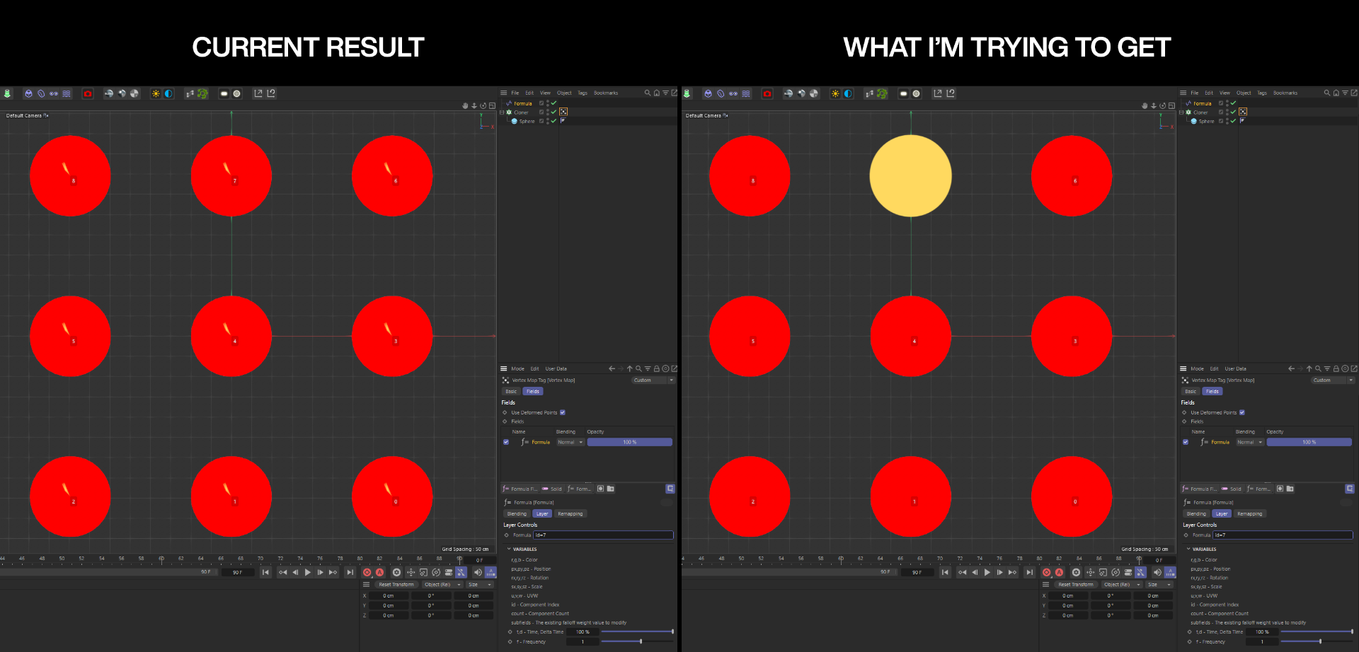 Possible to access Clone ID in Field Formula? - Cinema 4D - CORE 